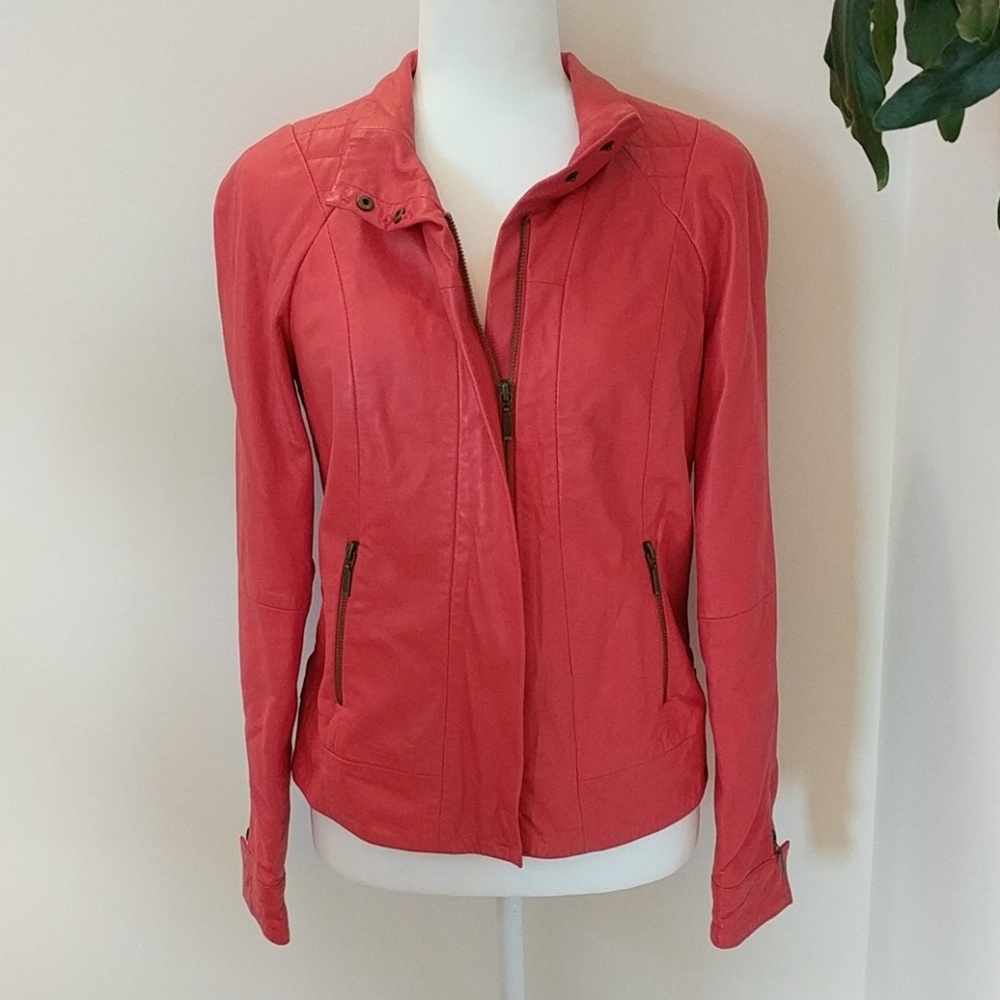 DDP French Clothing Company Red Leather Jacket - Picture 6 of 8